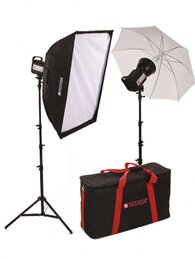 Paterson Tungsten 2 Head Softbox/Umbrella Kit